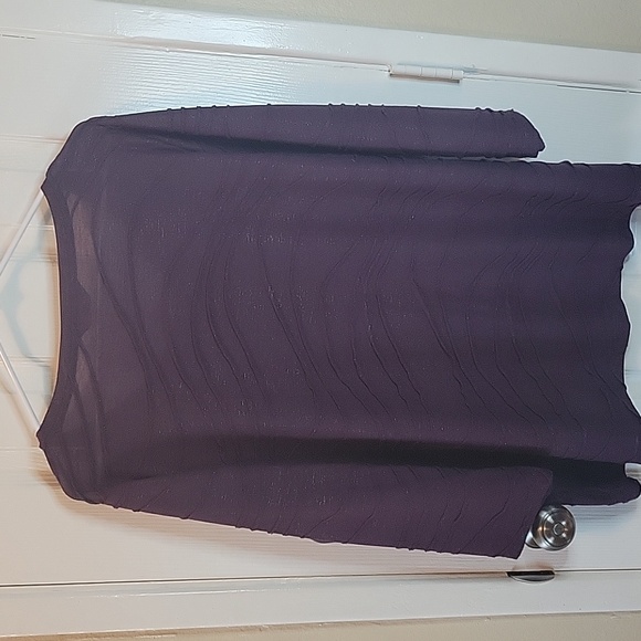 Vera Wang Simply Vera Deep Purple Top/Blouse size XL - Picture 4 of 5